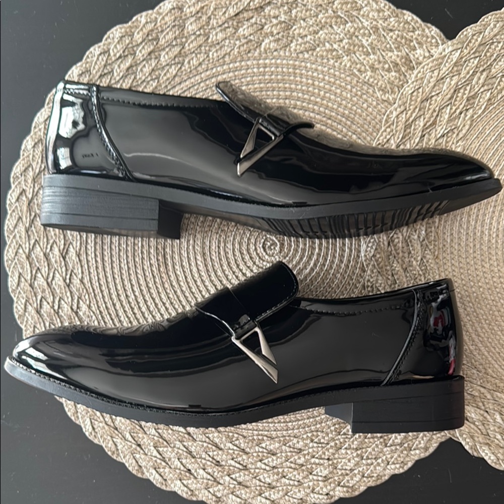 Men's Black Patent Leather Loafers